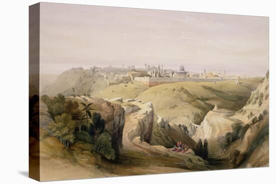 Jerusalem from the Mount of Olives, April 8th 1839, Plate 6 from Volume I of "The Holy Land"-David Roberts-Premier Image Canvas