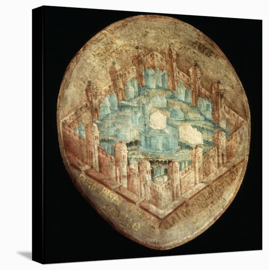 Jerusalem the Holy City, Fresco, 16th century, Tecamachalco, Puebla, Mexico-Juan Gerson-Premier Image Canvas