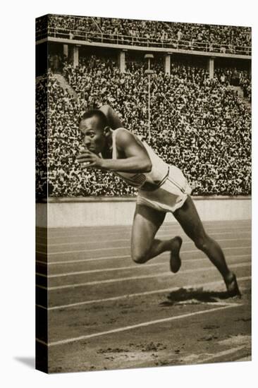 Jesse Owens at the Start of the 200m Race at the 1936 Berlin Olympics-null-Premier Image Canvas