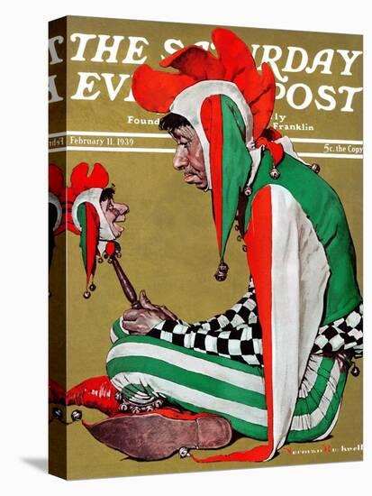 "Jester" Saturday Evening Post Cover, February 11,1939-Norman Rockwell-Premier Image Canvas