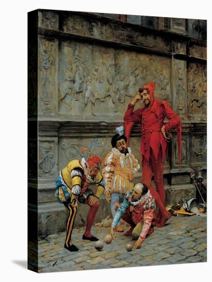 Jesters Playing Cochonnet, 1868-Eduardo Zamacois y Zabala-Premier Image Canvas