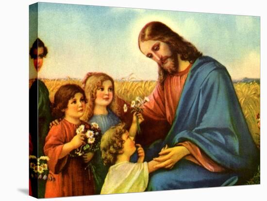 Jesus and Children-null-Premier Image Canvas