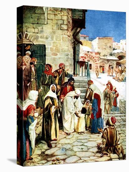 Jesus and the little children - Bible-William Brassey Hole-Premier Image Canvas