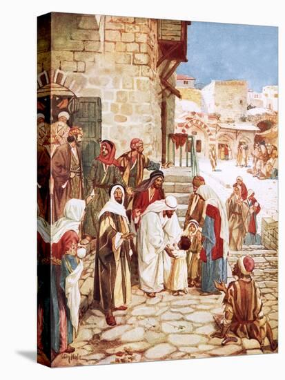 Jesus Blessing Little Children-William Brassey Hole-Premier Image Canvas