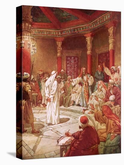 Jesus Brought before Caiaphas and the Council-William Brassey Hole-Premier Image Canvas