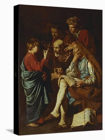 Jesus Christ, Aged Twelve, Among the Scribes-Matthias Stomer-Premier Image Canvas