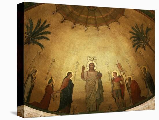 Jesus Christ and the Virgin Mary with Saints Clothilde, Blandina, Michael the Archangel, Pothinus-Hippolyte Flandrin-Premier Image Canvas