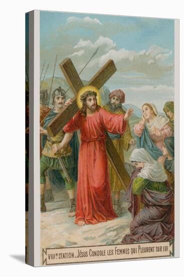 Jesus Consoles the Women Who are Weeping for Him. the Eighth Station of the Cross-null-Premier Image Canvas