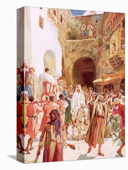 Jesus Entering Jesusalem-William Brassey Hole-Premier Image Canvas