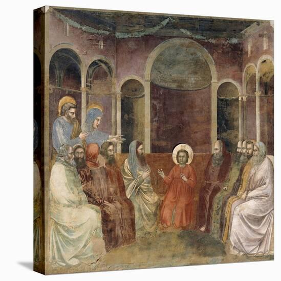 Jesus in Temple Among Doctors, Detail from Life and Passion of Christ-Giotto di Bondone-Premier Image Canvas