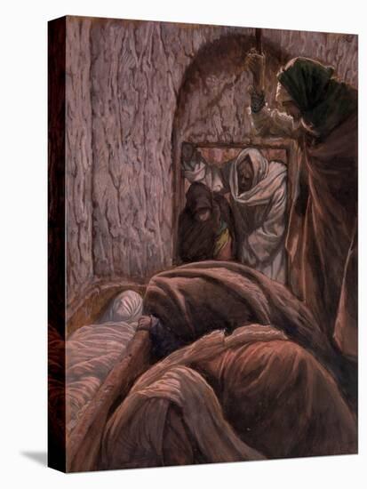 Jesus in the Tomb, Illustration for 'The Life of Christ', C.1884-96-James Tissot-Premier Image Canvas