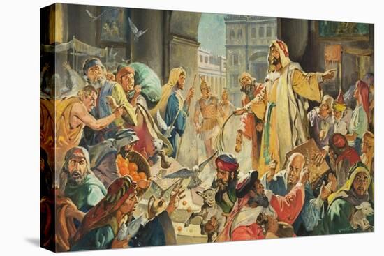 Jesus Removing the Money Lenders from the Temple-McConnell-Premier Image Canvas