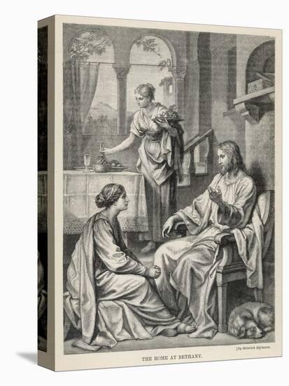 Jesus Talks with Mary While Martha Does Housework-Heinrich Hofmann-Premier Image Canvas