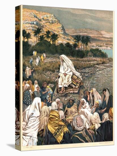 Jesus Teaching on the Sea Shore, C1890-James Jacques Joseph Tissot-Premier Image Canvas