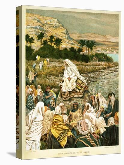 Jesus Teaching on the Sear Shore - St Mark - Bible-James Jacques Joseph Tissot-Premier Image Canvas