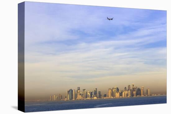 Jet Airplane after Take Off from Hamad International Airport, Qatar, Middle East-Eleanor Scriven-Premier Image Canvas