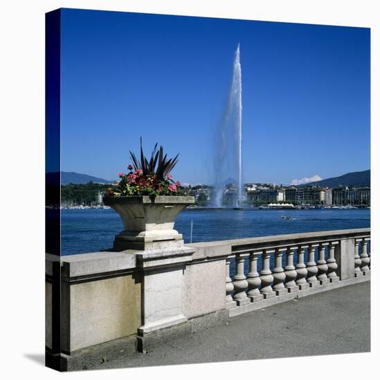 Jet D'Eau (Water Jet), Geneva, Lake Geneva (Lac Leman), Switzerland, Europe-Stuart Black-Premier Image Canvas