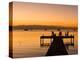 Jetty at Sunset, Caye Caulker, Belize-Russell Young-Premier Image Canvas