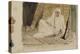 Jeune arabe dans son appartement ou Marocain en blanc ou Jeune chef marocain; 1832-Eugene Delacroix-Premier Image Canvas