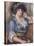 Jeune femme à la rose, femme en bleue-Pierre-Auguste Renoir-Premier Image Canvas