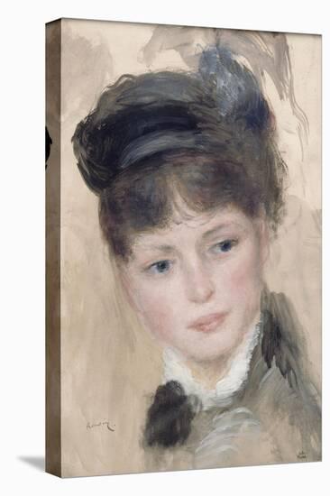 Jeune femme au chapeau noir-Pierre-Auguste Renoir-Premier Image Canvas