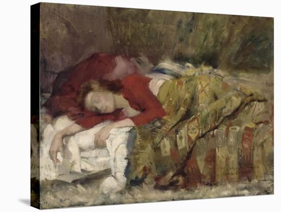 Jeune femme endormie-Lovis Corinth-Premier Image Canvas