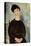 Jeune Fille Brune Assise-Amedeo Modigliani-Stretched Canvas