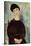 Jeune Fille Brune Assise-Amedeo Modigliani-Stretched Canvas