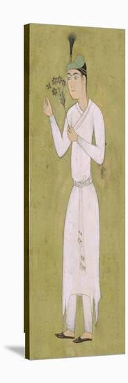Jeune homme en blanc, coiffé d'un turban à aigrette-null-Premier Image Canvas