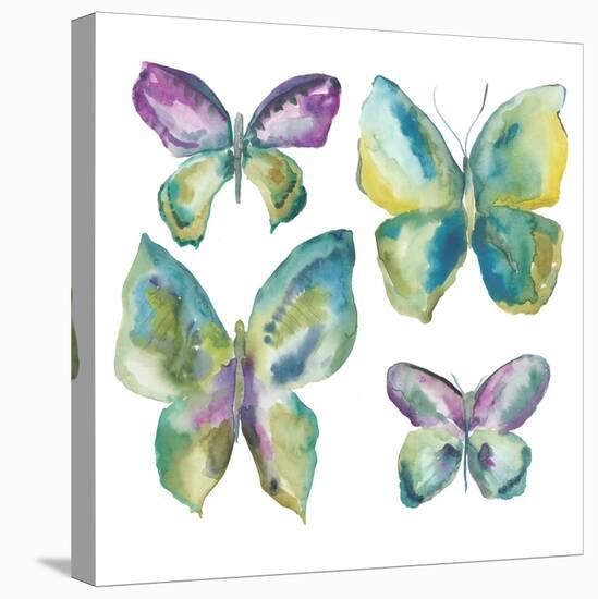 Jeweled Butterflies I-Chariklia Zarris-Stretched Canvas