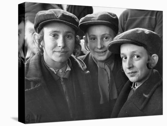 Jewish Children Posing for a Picture-William Vandivert-Premier Image Canvas