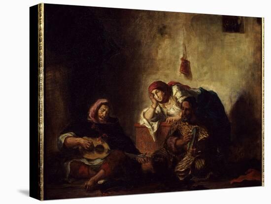 Jewish Musicians in Mogador (Former Name of Essaouira) in Morocco Painting by Eugene Delacroix 1798-Ferdinand Victor Eugene Delacroix-Premier Image Canvas