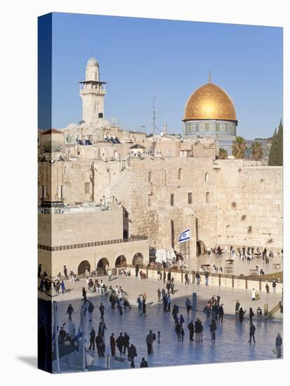 Jewish Quarter of Western Wall Plaza and Dome of Rock, UNESCO World Heritage Site, Jerusalem Israel-Gavin Hellier-Premier Image Canvas