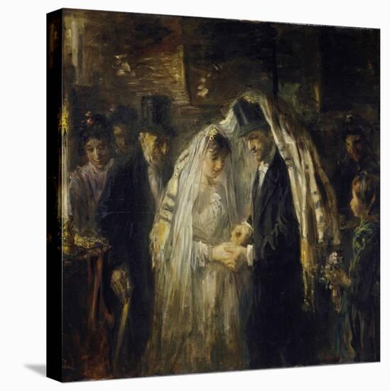 Jewish Wedding, 1903-Jozef Israels-Stretched Canvas