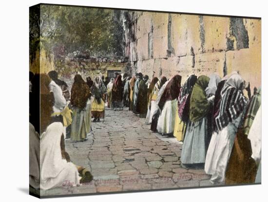 Jewish Women at the Wailing Wall, Jerusalem-null-Premier Image Canvas