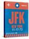 JFK New York Luggage Tag 1-NaxArt-Stretched Canvas