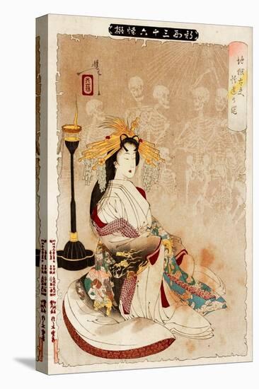 Jigoku Dayu - Courtesan from Hell, Thirty-Six Transformations-Yoshitoshi Tsukioka-Premier Image Canvas