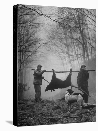 Jim Atchley and Dr. Ray Atchley Carrying Boar That They Killed-Ralph Crane-Premier Image Canvas