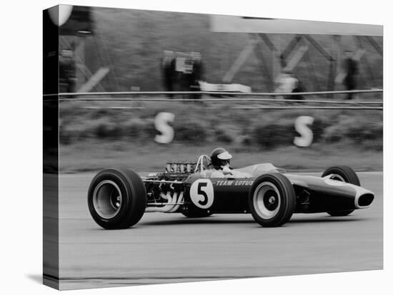 Jim Clark Driving the Lotus 49 at the British Grand Prix, Silverstone, 1967-null-Premier Image Canvas