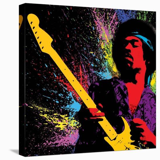 Jimi Hendrix-Paint-null-Stretched Canvas