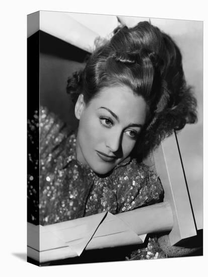 JOAN CRAWFORD dans les annees 30 JOAN CRAWFORD IN THE 30'S (b/w photo)-null-Stretched Canvas