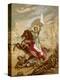 Joan of Arc an Idealised Representation, She Fulfils Merlin's Prophecy That a Virgin Will Come-null-Premier Image Canvas