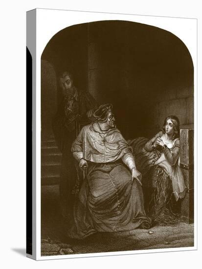 Joan of Arc is interrogated by the Bishop of Winchester-Hippolyte Delaroche-Premier Image Canvas