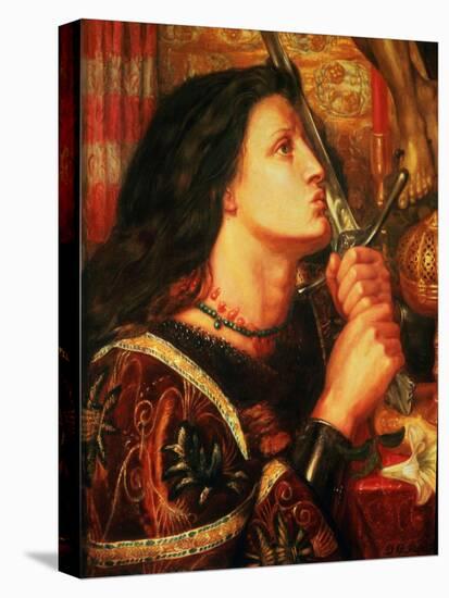 Joan of Arc Kissing the Sword of Deliverance, 1863-Dante Gabriel Rossetti-Premier Image Canvas