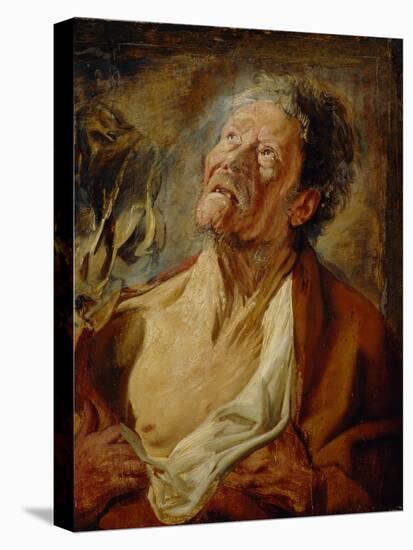 Job, C.1620 (Oil on Oak Panel)-Jacob Jordaens-Premier Image Canvas