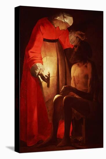 Job Mocked by His Wife-Georges de La Tour-Premier Image Canvas