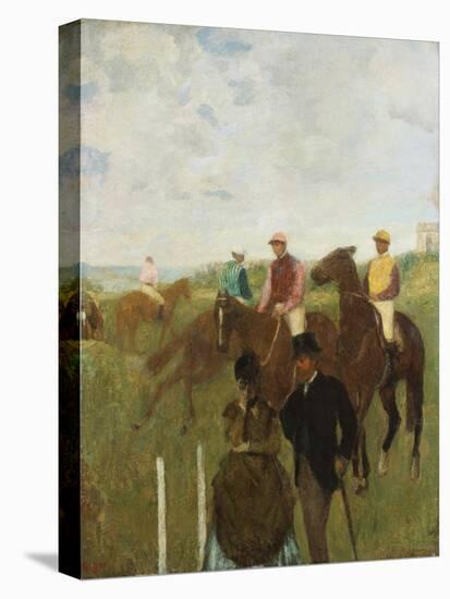 Jockeys at the Racecourse (Aux Course, Les Jockeys)-Edgar Degas-Premier Image Canvas