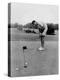 Joe Namath Playing Golf at the University of Alabama in Tuscaloosa, 1966-null-Stretched Canvas