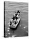 Joe Powers with Eight of His Ten Children Fishing in a Rowboat on Long Island Sound-Yale Joel-Premier Image Canvas