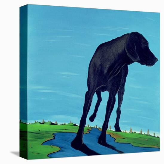 Joe's Black Dog (New View), 2000-Marjorie Weiss-Premier Image Canvas